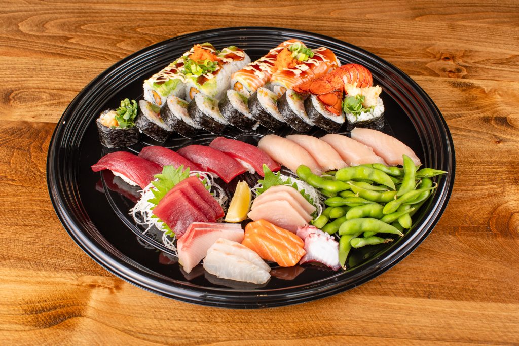 Platter F sushi rolls nigiri sashimi