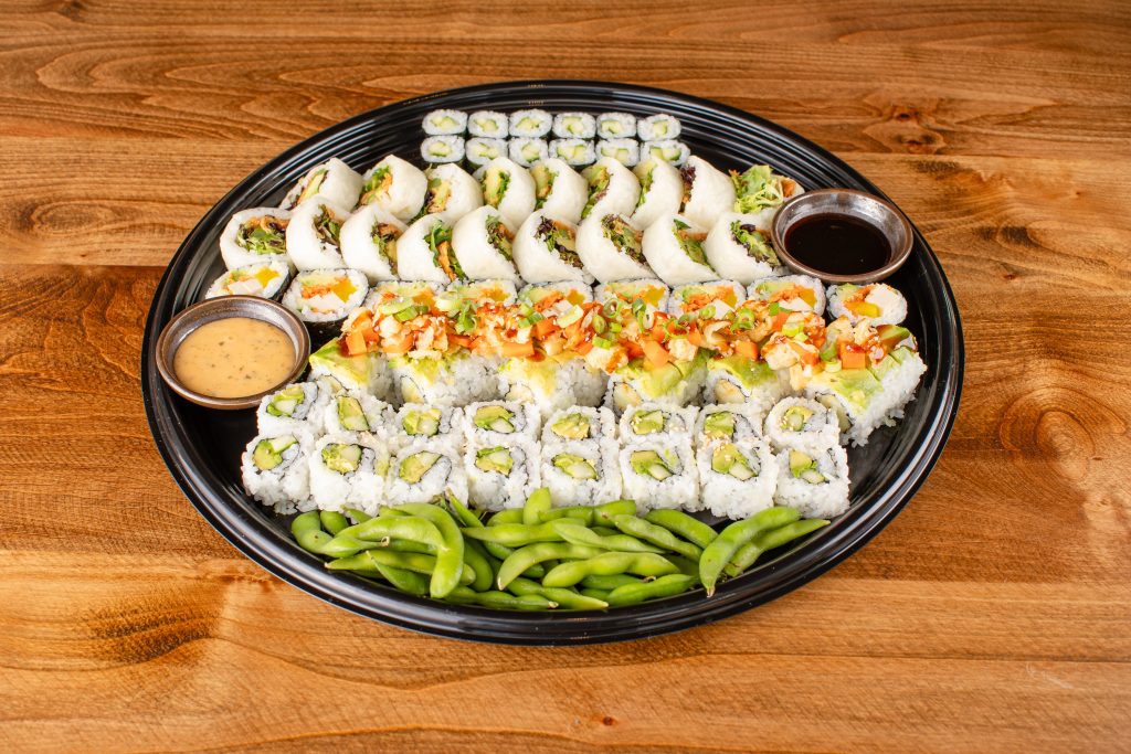 veggie platter sushi