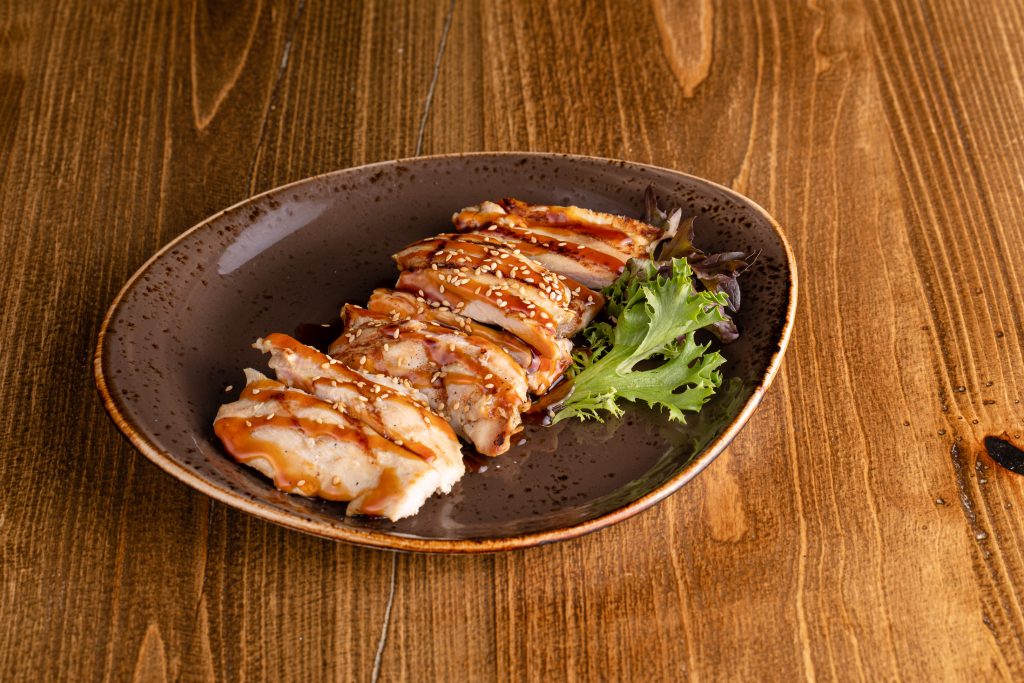 Grilled chicken with teriyaki sauce