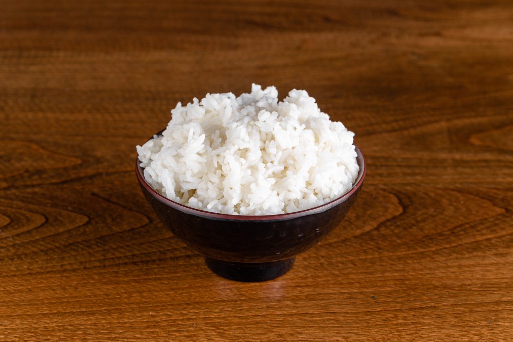 a bowl of steamed white rice