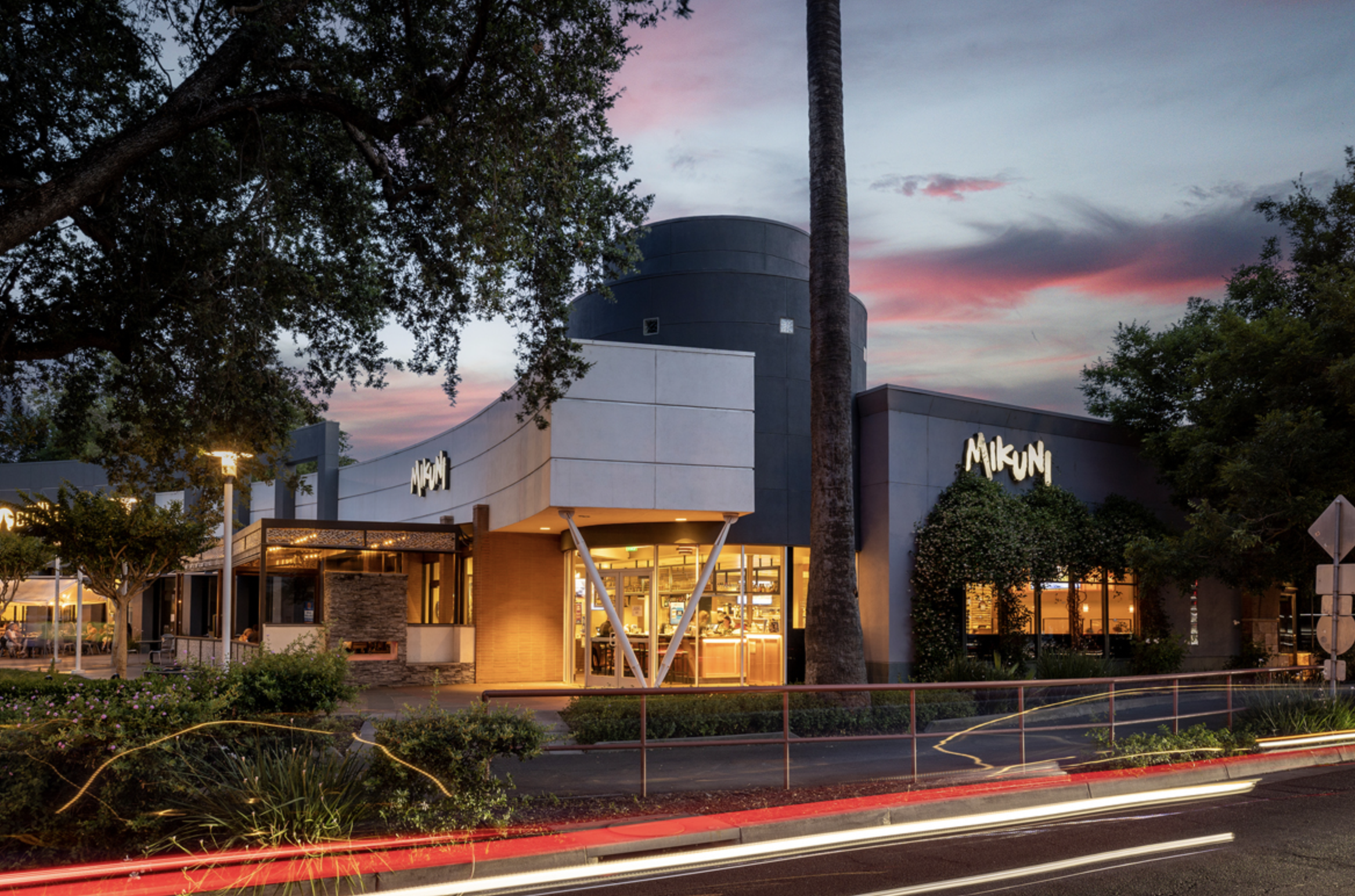 Mikuni restaurant exterior at late afternoon